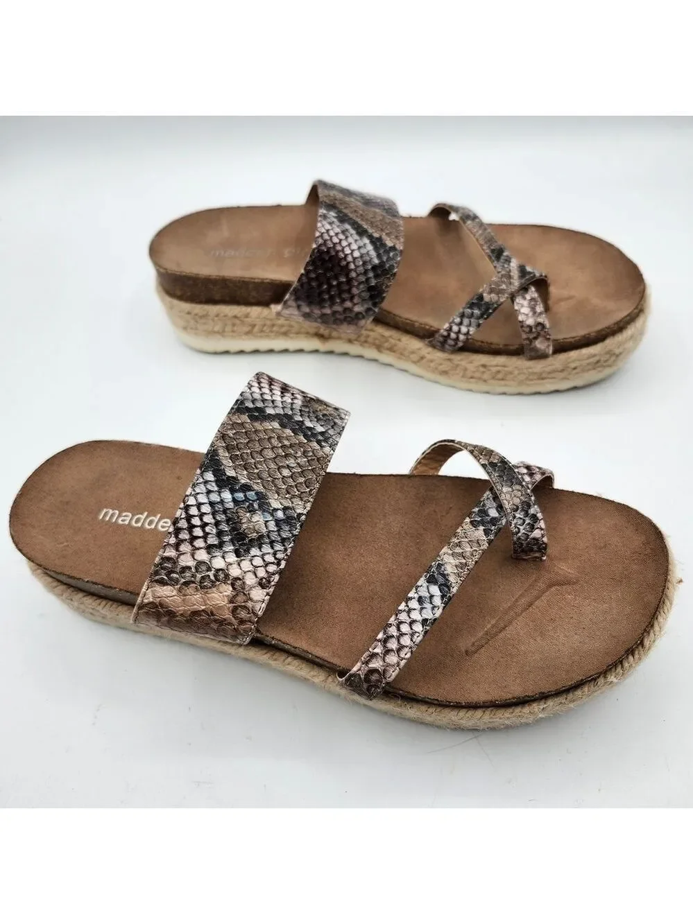 Madden Girl Brown Snake Print Espadrilles